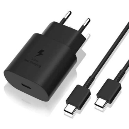 Сетевое зарядное устройство Samsung 25W+Кабель USB-Type-C EP-TA800 черный