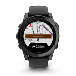 Garmin Fenix E AMOLED, 47 mm (Slate Gray Steel/Black Silicone Band)
