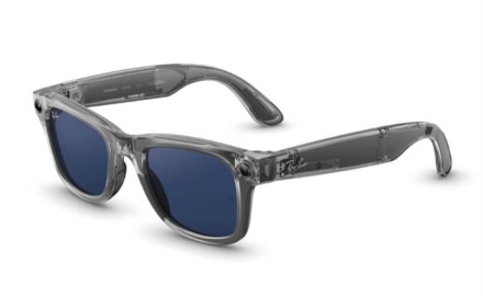 Умные очки Ray-Ban Meta Wayfarer (Gen 2) Shiny Transparent Grey/ Sapphire Transitions (M)